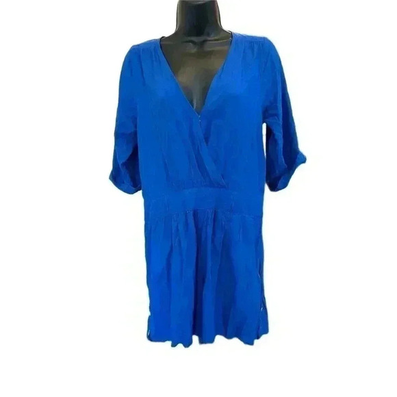 ESCAPADA LIVING Blue 3/4 Sleeve Romper - size Small - Picture 1 of 3